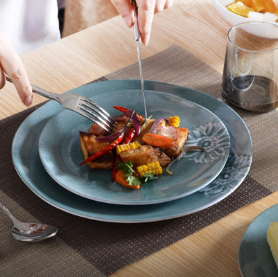 Голубой зеленый лагерный меламинный обеденный набор для внутренних и наружных