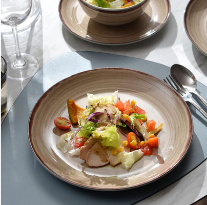 Коричневые пластинки меламинный набор без чипа круглый