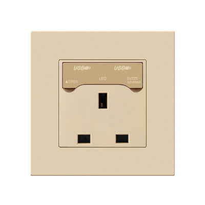 Меламинная зарядная лампочка 13A 16A USB Type C Multi Hole Socket