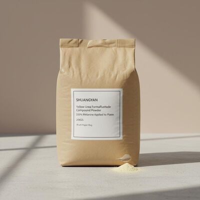 SHUANGYAN Yellow Urea Formaldehyde Compound Powder 100% меламин, применяемый на тарелки 20 кг/пакет из бумажной бумаги